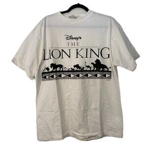 Vtg The Lion King Disney T Shirt Adult Large Black Outline Graphic Original 90s